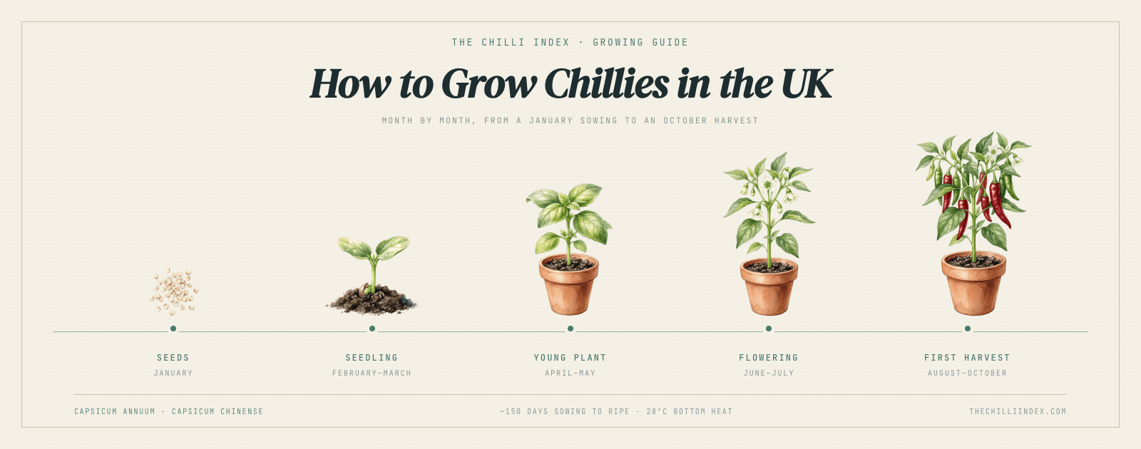 How to Grow Chillies in the UK: the complete calendar